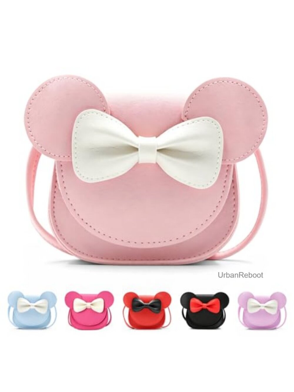 Toddler Girls Crossbody Purse Mouse Ear Mini Bag Adjustable Strap Gift